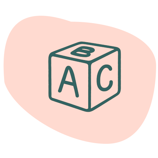 Sound waves or ABC blocks logo
