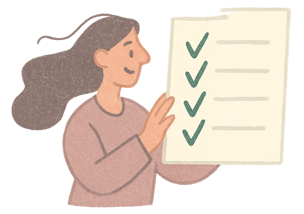 Teacher with a list